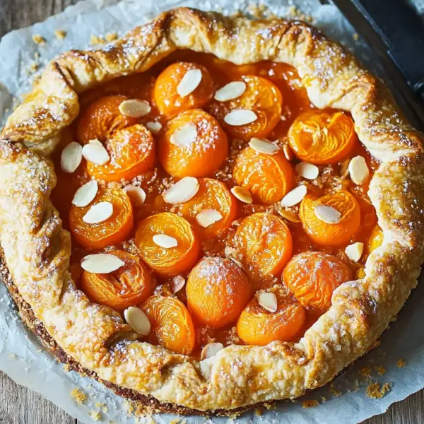 Aprikosen-Galette mit Mandelplättchen