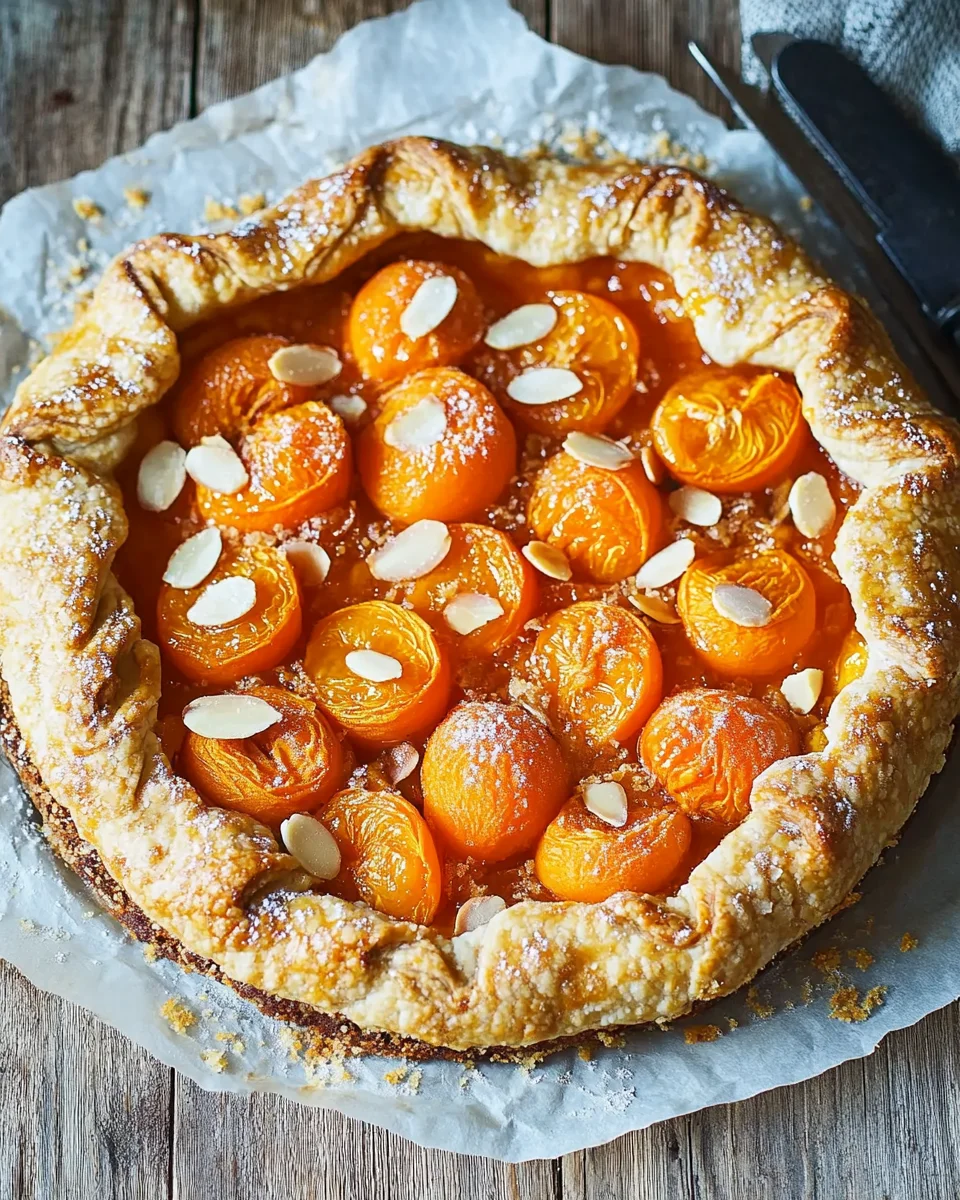 Aprikosen-Galette mit Mandelpl&auml;ttchen