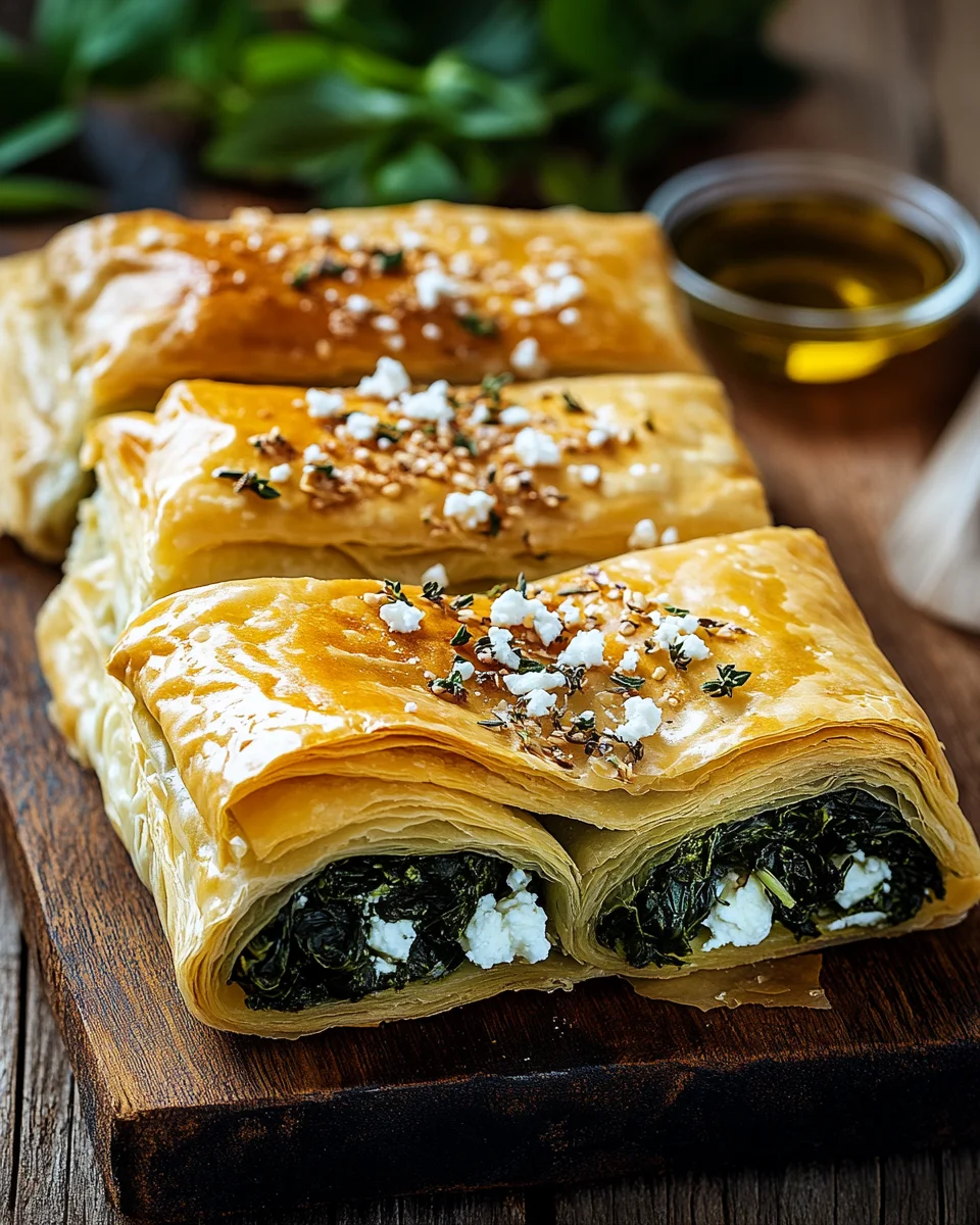B&ouml;rek mit Spinat und Feta