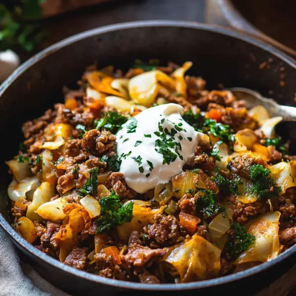 Bombastische Spitzkohl-Hackfleisch-Pfanne