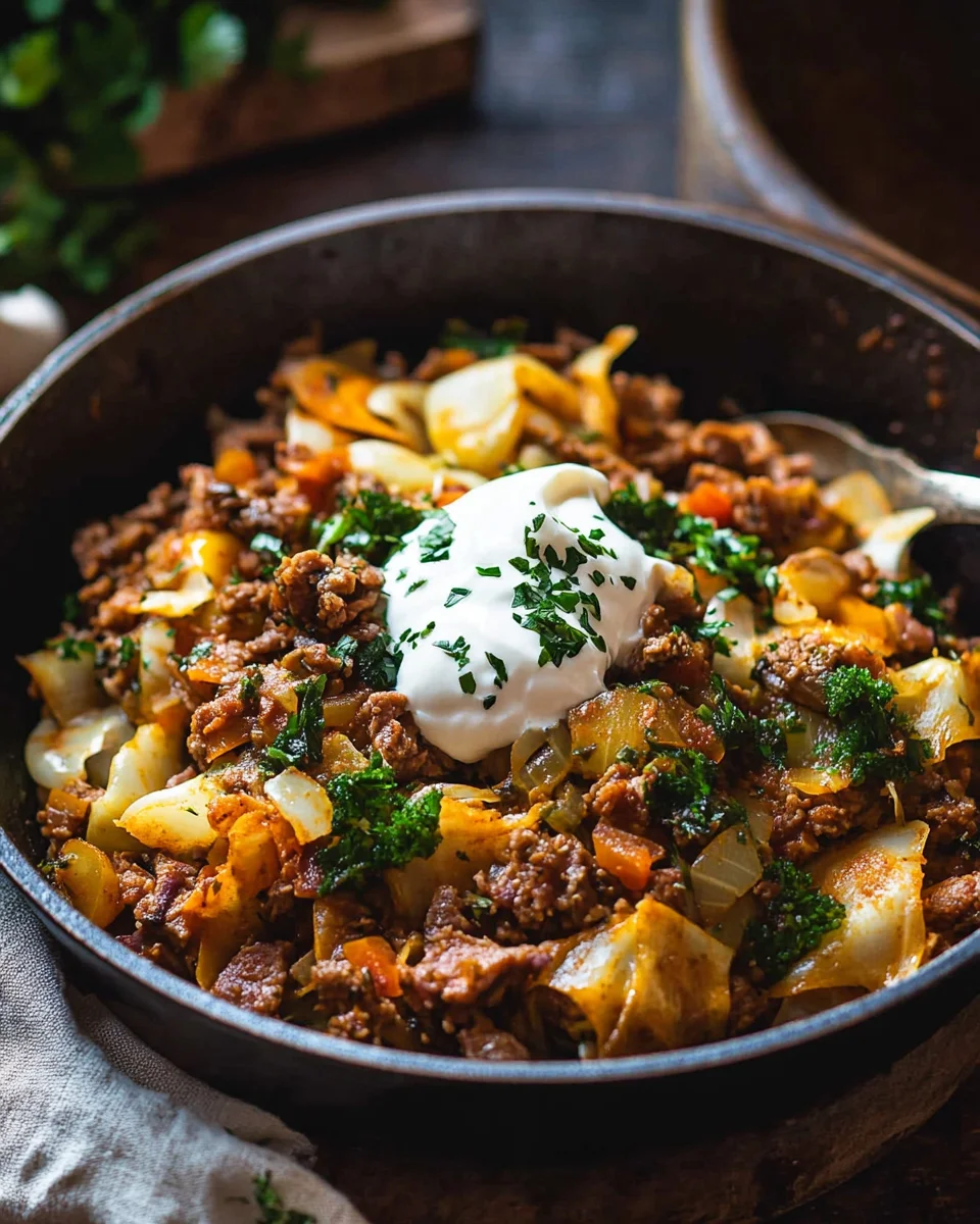 Bombastische Spitzkohl-Hackfleisch-Pfanne