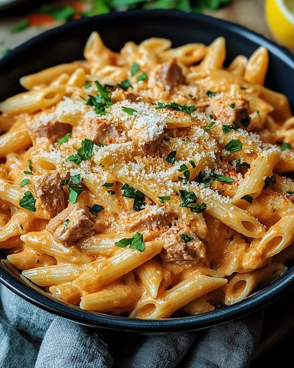 Cremige One Pot Pasta mit Thunfisch 24 Cremige