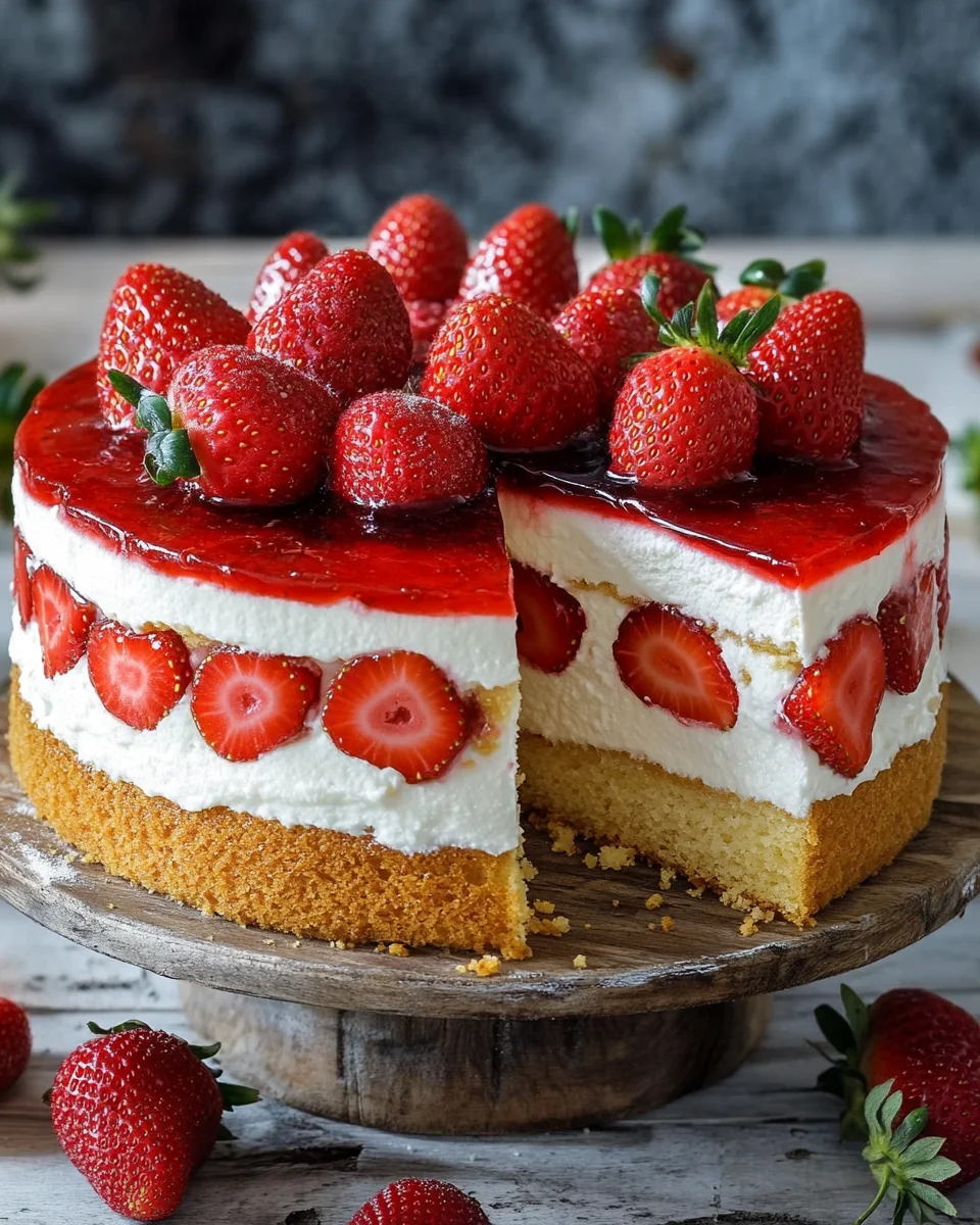 Erdbeertorte mit Biskuit und Quark 29 Erdbeertorte mit Biskuit und Quark