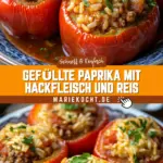 Gefüllte Paprika mit Hackfleisch und Reis 21 Pinterest Hidden Image
