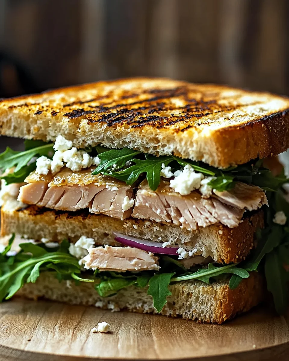 Gegrilltes Thunfisch-Sandwich mit Feta 18 Gegrilltes