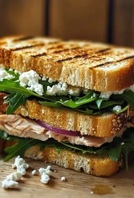 Gegrilltes Thunfisch-Sandwich mit Feta