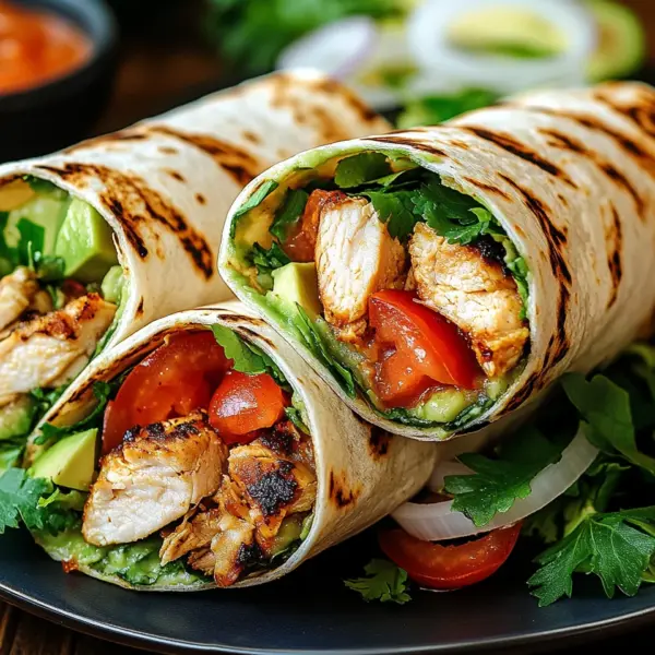 Hähnchen-Wraps mit Blitzsoße