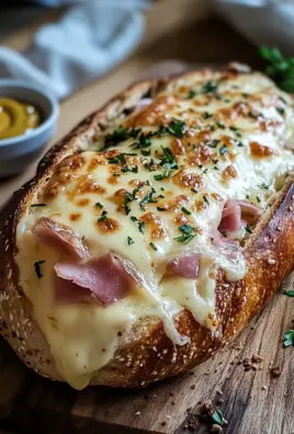 Handbrot mit Schinken und Käse