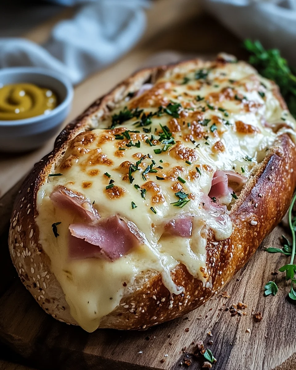 Handbrot mit Schinken und K&auml;se