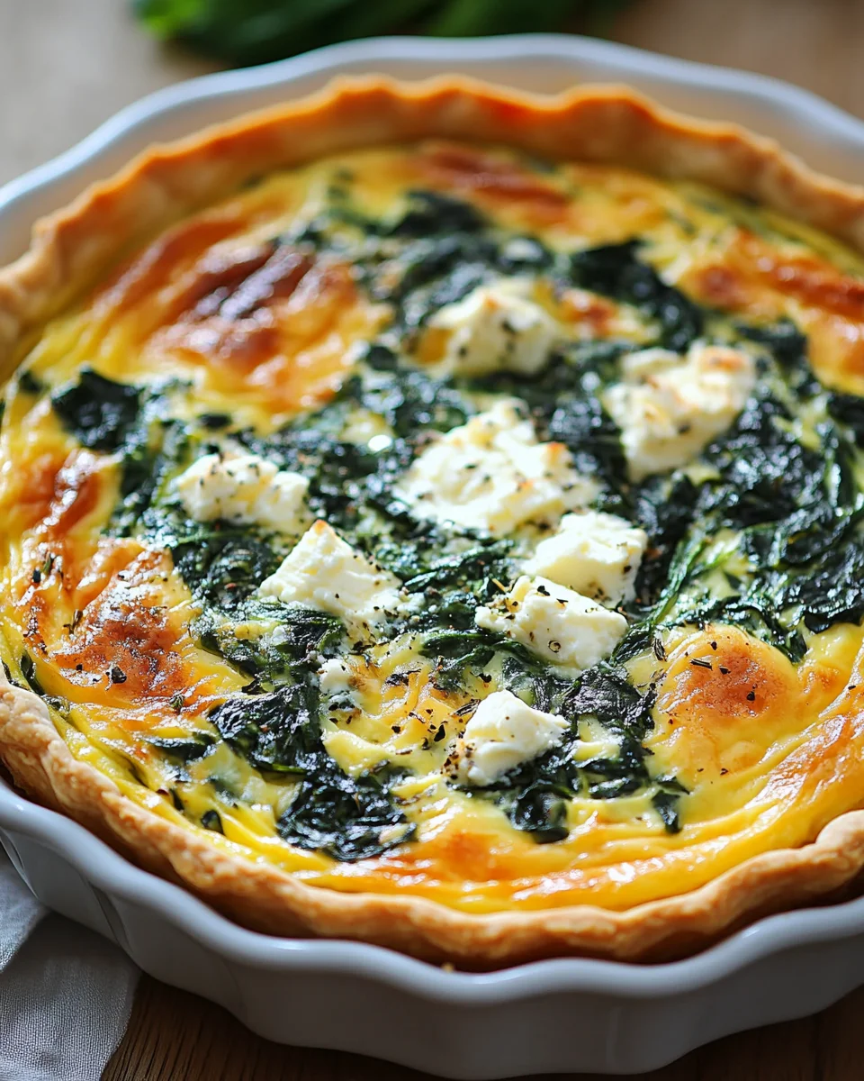 Hüttenkäse und Spinat Krustenlose Quiche 23 Hüttenkäse