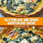 Hüttenkäse und Spinat Krustenlose Quiche 22 Pinterest Hidden Image