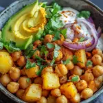 Kartoffel-Kichererbsen-Bowl