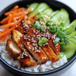 Koreanischer Reis H&auml;hnchen Bowl