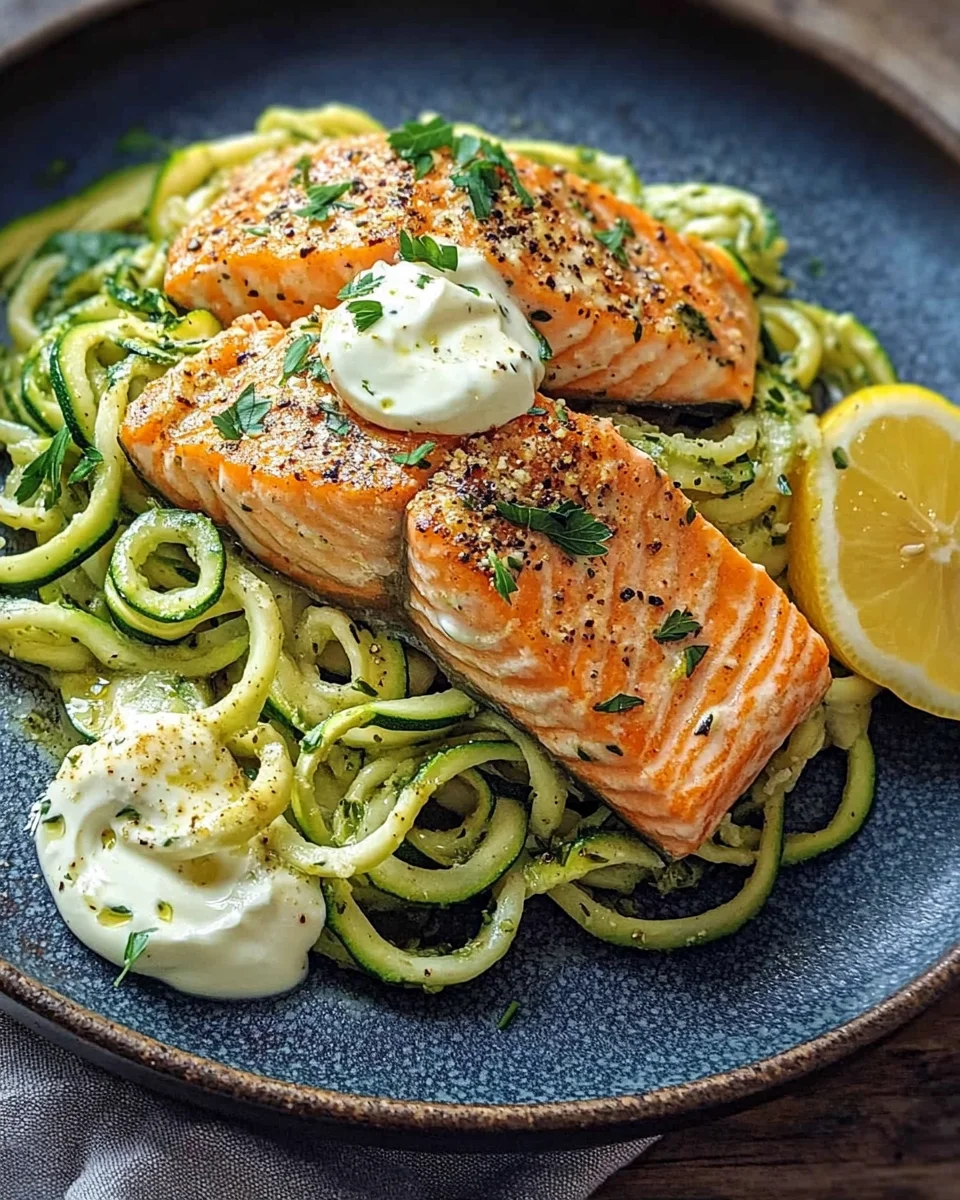 Kräuterlachs auf Zucchinipasta 23 Kräuterlachs auf Zucchinipasta