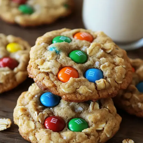 M&M-Cookies mit Haferflocken