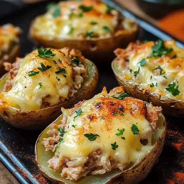 Ofenkartoffeln mit Thunfisch und Käse