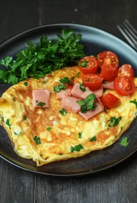 Omelette mit Schinken, Käse und Tomaten 24 Omelette mit Schinken, Käse und Tomaten