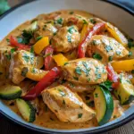 Paprika-Zucchini-Sahne-H&auml;hnchen