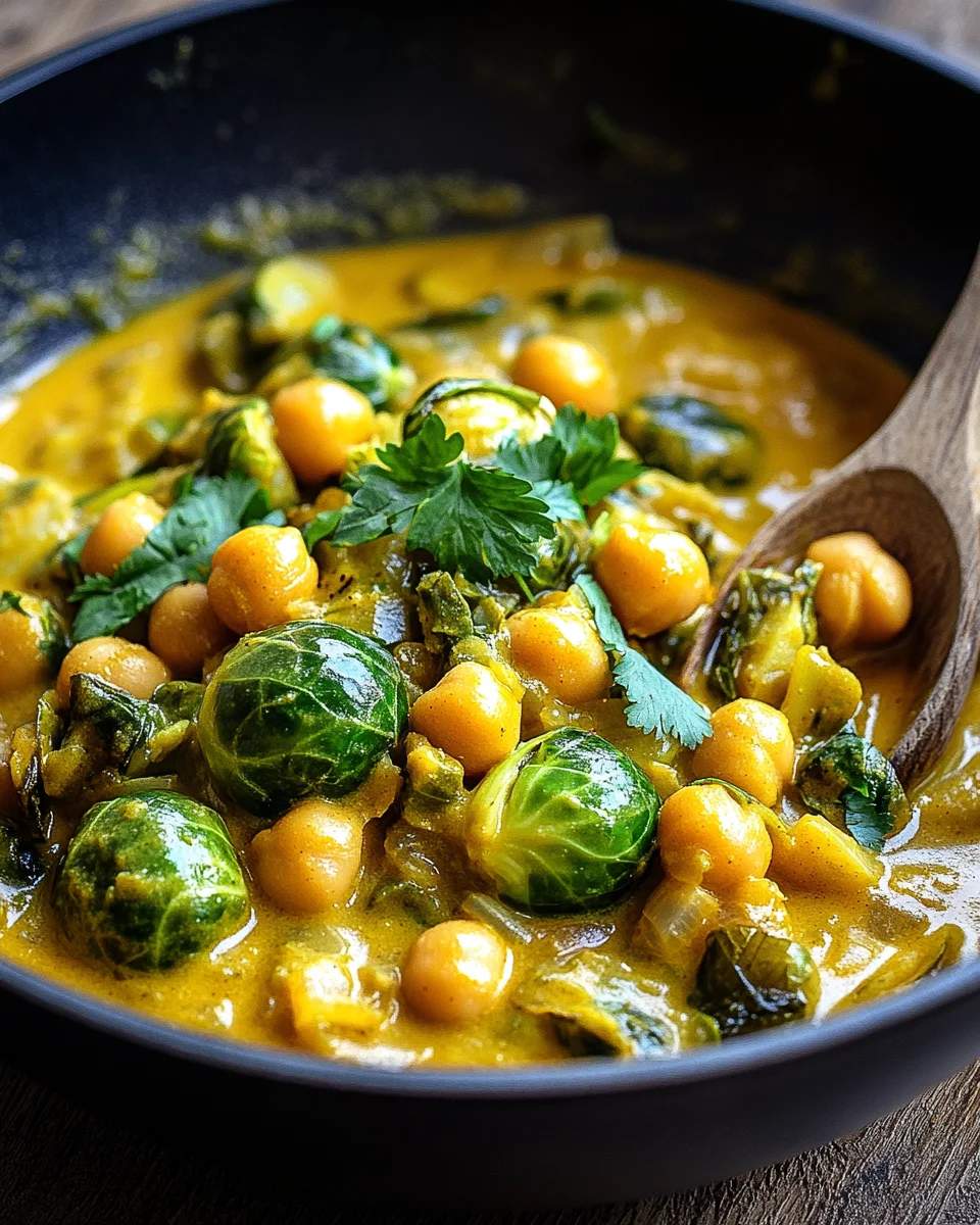 Rosenkohl-Curry mit Kichererbsen