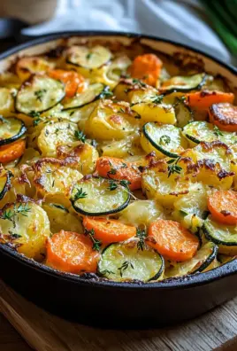 Vegetarischer Kartoffelauflauf mit Zucchini, Karotten und Zwiebeln 27 Vegetarischer Kartoffelauflauf mit Zucchini, Karotten und Zwiebeln