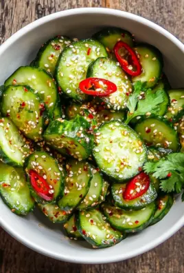 Asiatischer Gurkensalat mit Chili & Sesam