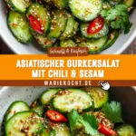 Asiatischer Gurkensalat mit Chili & Sesam 19 Pinterest Hidden Image