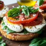 Bagel mit Tomate und Mozzarella