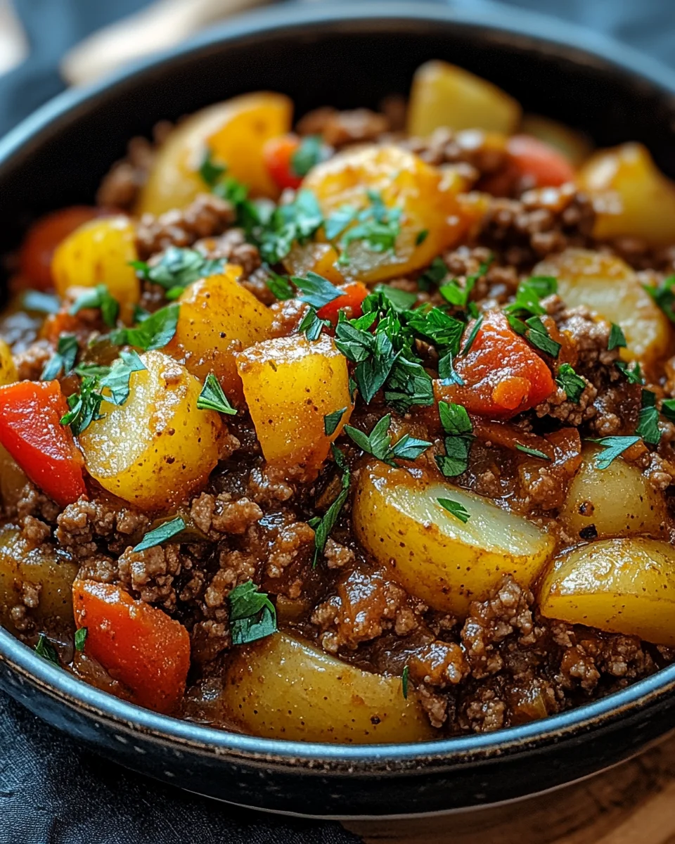 Bauerntopf mit Hackfleisch, Kartoffeln & Paprika 21 Bauerntopf