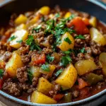 Bauerntopf mit Hackfleisch, Kartoffeln & Paprika