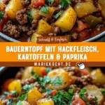 Bauerntopf mit Hackfleisch, Kartoffeln & Paprika 20 Pinterest Hidden Image