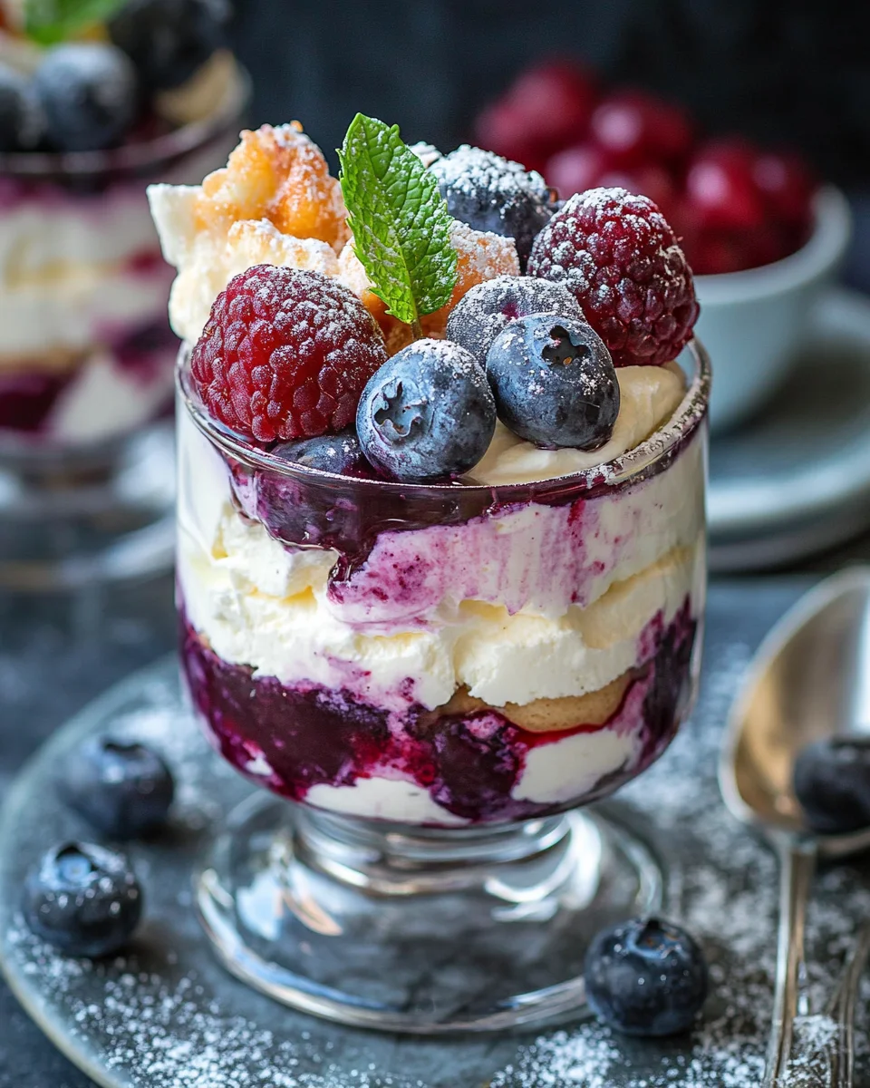 Blaubeer Tiramisu im Glas ohne Ei & Alkohol 21 Blaubeer