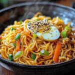 Chinesische Bratnudeln mit Ei