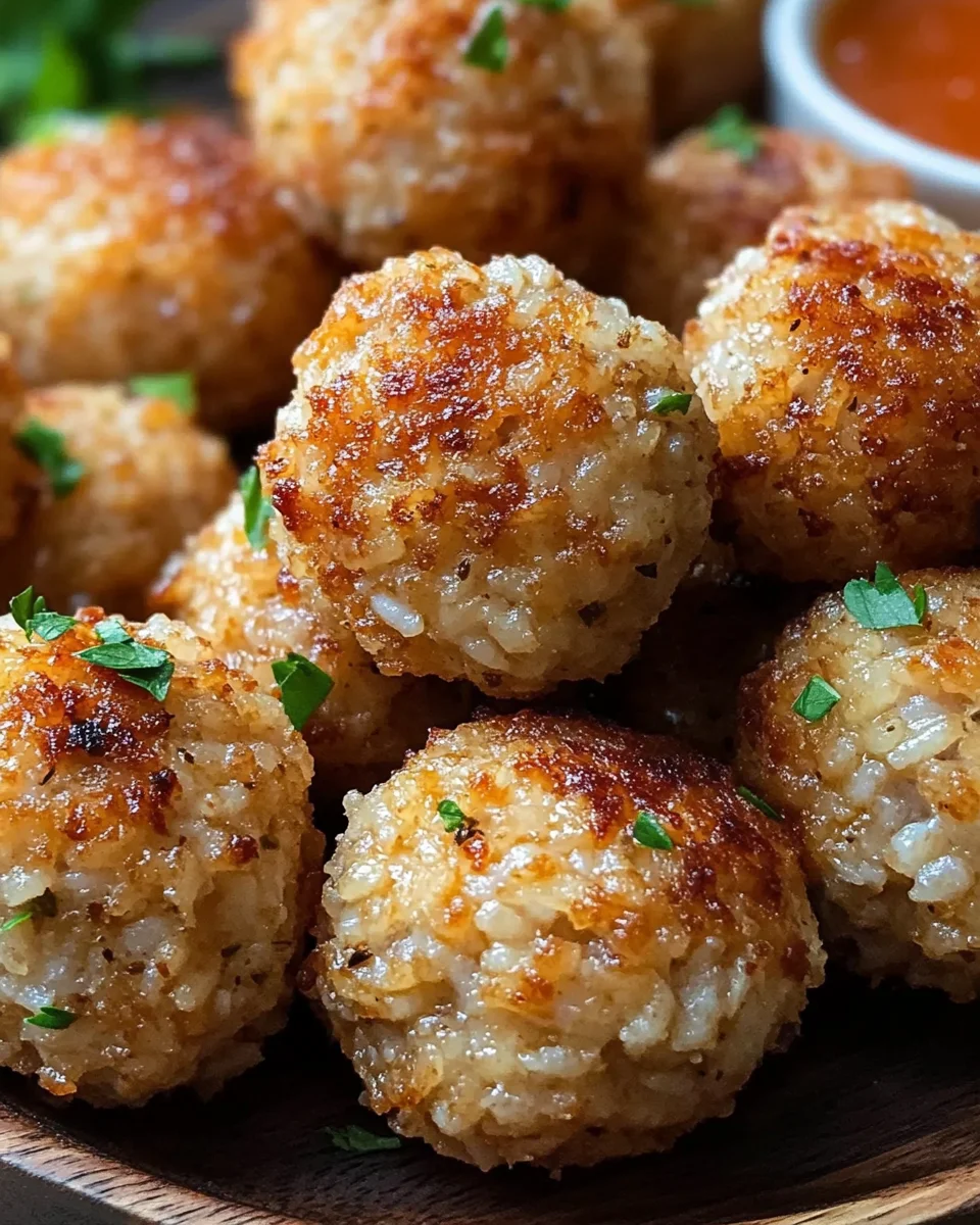 Crispy Rice Meatballs from the Air Fryer 19 Crispy