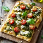 Die beste Focaccia mit Pesto und Tomaten