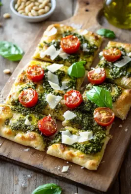 Die beste Focaccia mit Pesto und Tomaten
