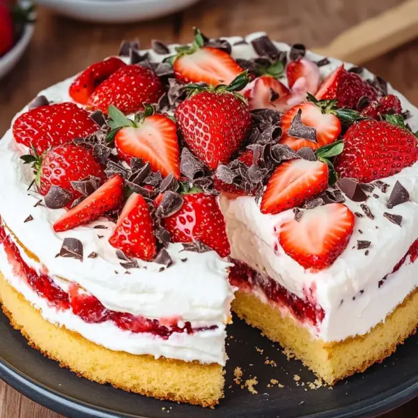 Fantakuchen mit Erdbeeren