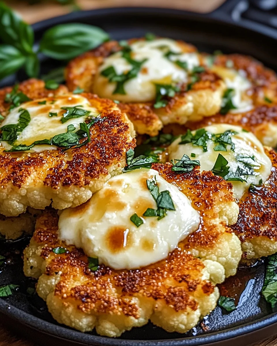 Gebackene Mozzarella-Blumenkohlsteaks