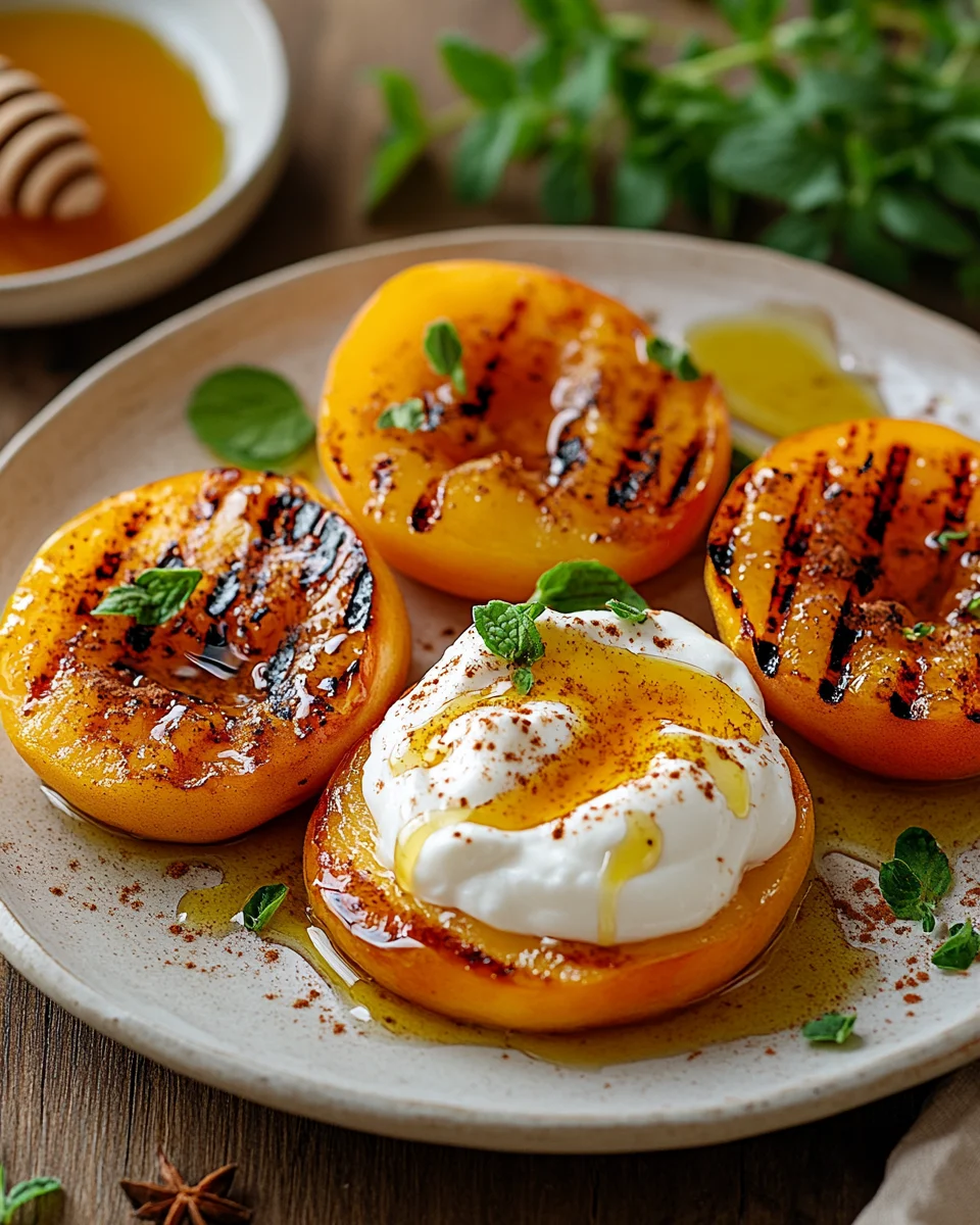 Gegrillte Pfirsiche mit Joghurt und Honig 14 Gegrillte