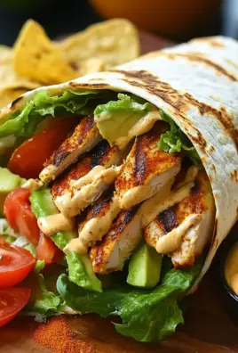 Gegrillter Hähnchen Wrap mit Chipotle Mayo