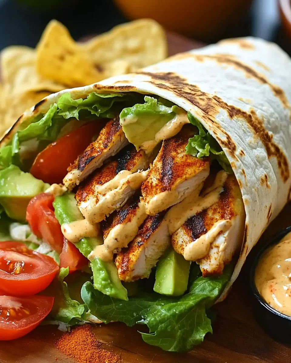 Gegrillter H&auml;hnchen Wrap mit Chipotle Mayo