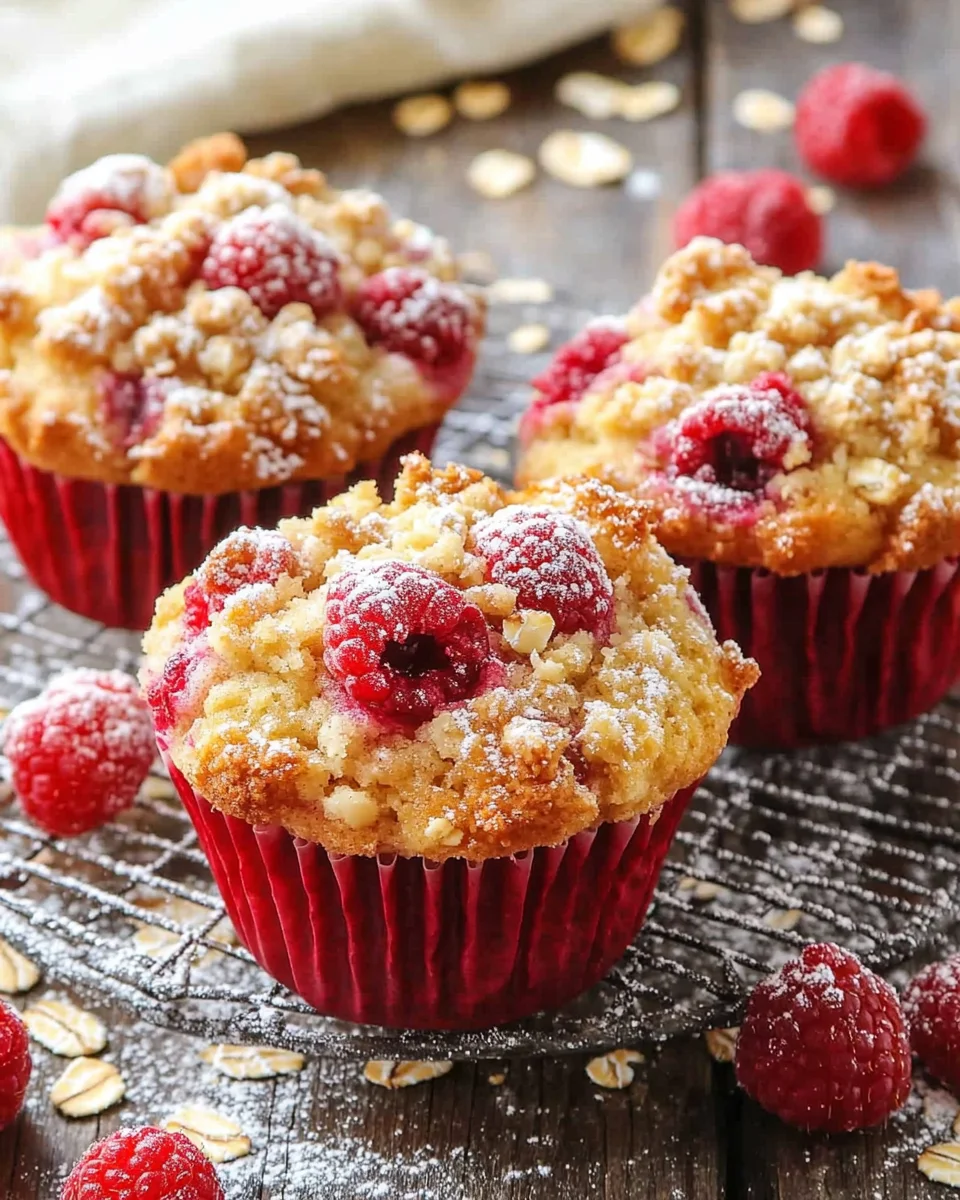 Gesunde Himbeer-Muffins mit Haferflocken-Streuseln 21 Gesunde