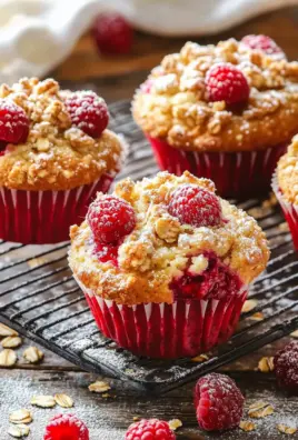 Gesunde Himbeer-Muffins mit Haferflocken-Streuseln 21 Gesunde Himbeer-Muffins mit Haferflocken-Streuseln