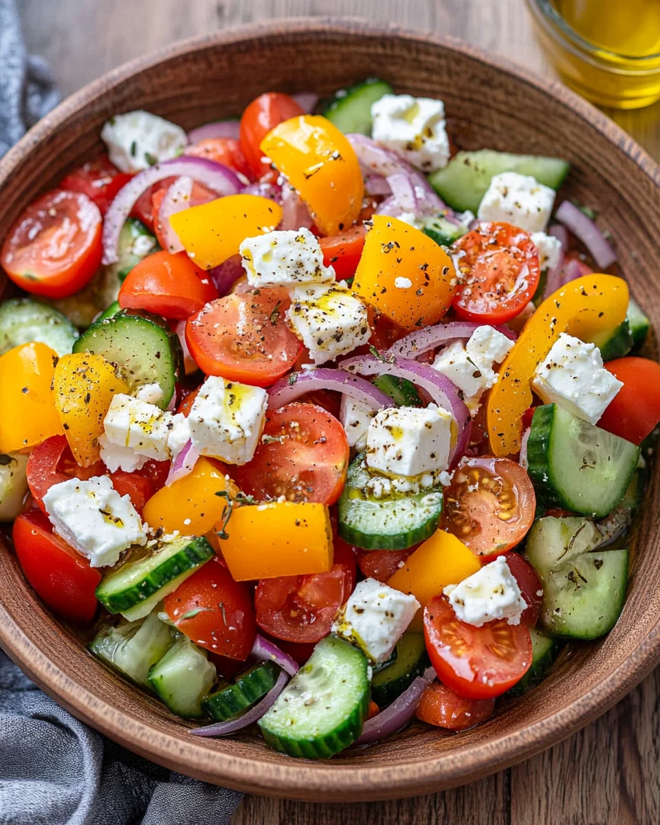 Griechischer Bauernsalat (einfaches Salat Rezept) 18 Griechischer