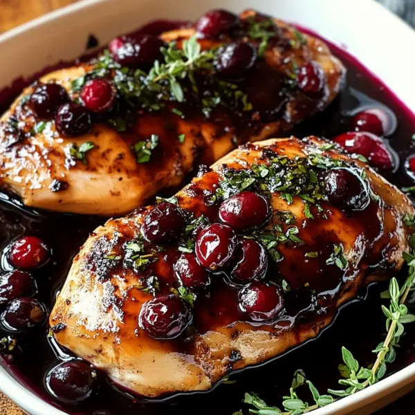 Hähnchen mit Preiselbeer-Balsamico-Glasur