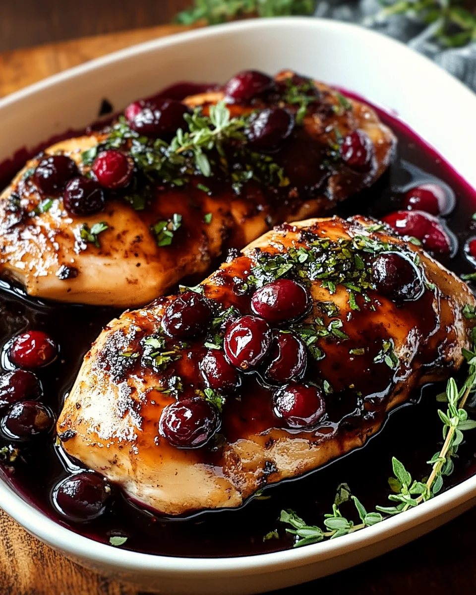 H&auml;hnchen mit Preiselbeer-Balsamico-Glasur