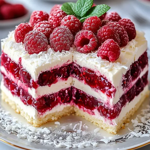 Himbeer-Raffaello-Torte ohne Gelatine