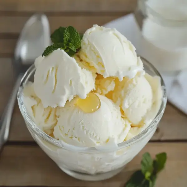 Joghurt Eis ohne Eismaschine Rezept mit schneller Zubereitung