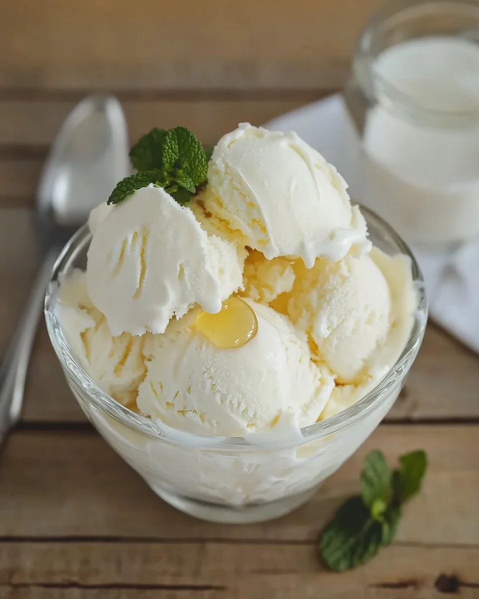 Joghurt Eis ohne Eismaschine Rezept mit schneller Zubereitung