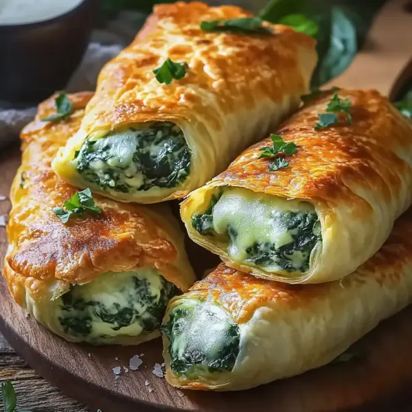 Kartoffeltaschen mit Spinat-Frischkäse-Füllung genießen!
