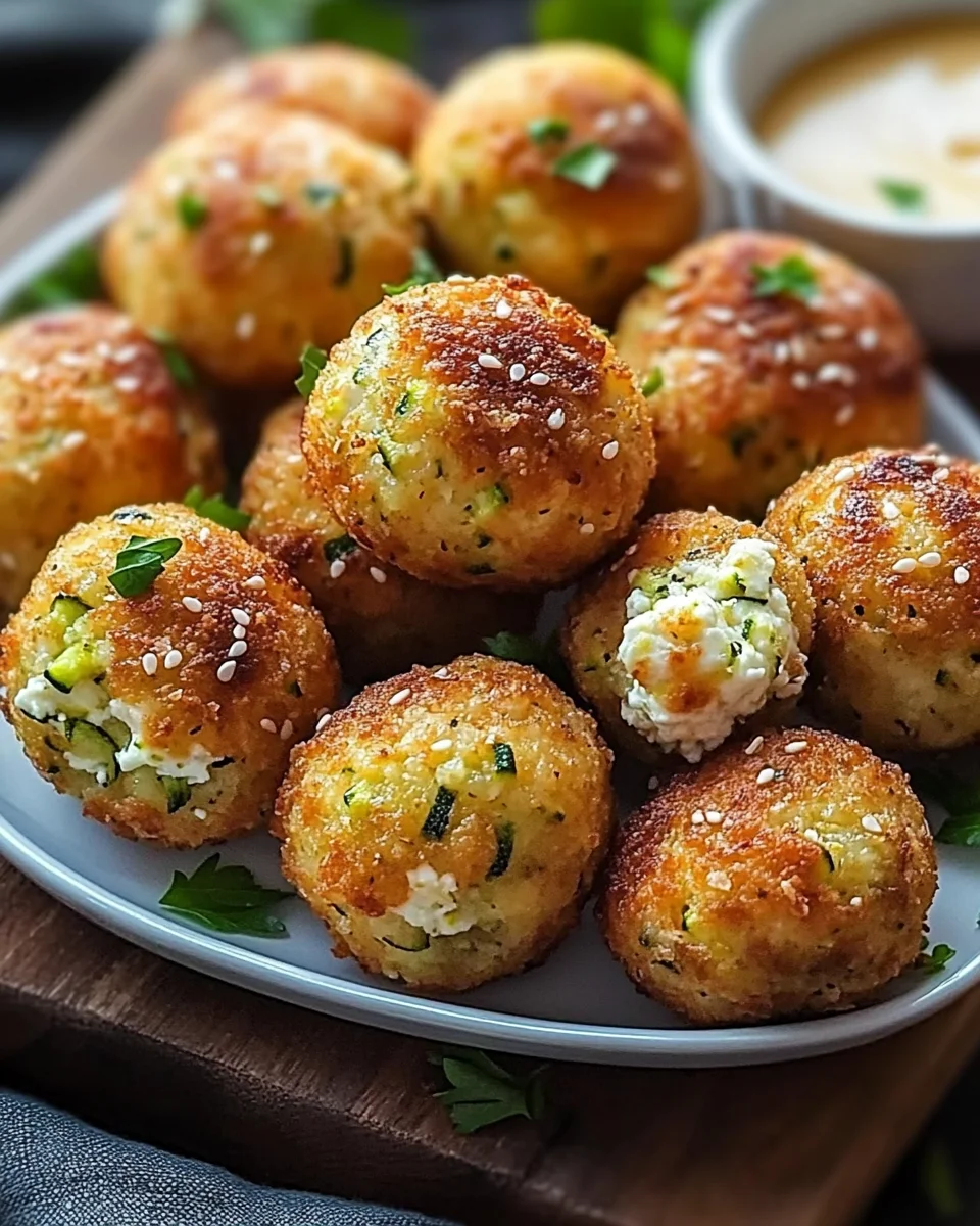 Knusprige Zucchini-Feta-Bällchen aus dem Ofen genießen! 22 Knusprige